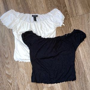 Off The Shoulder Crop Tops